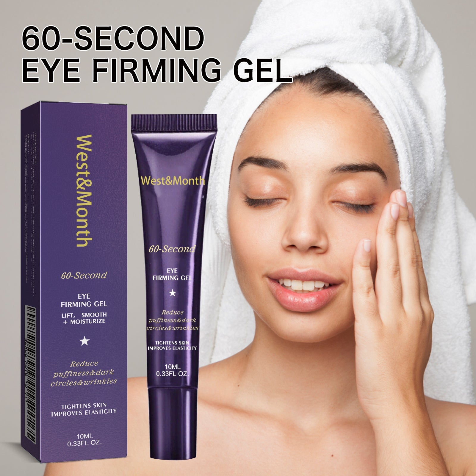West Month 60-second Eye Firming Gel, Lighten Fine Lines And Bags Under Eye Hydrating And Firming Eye Skin Eye Cream