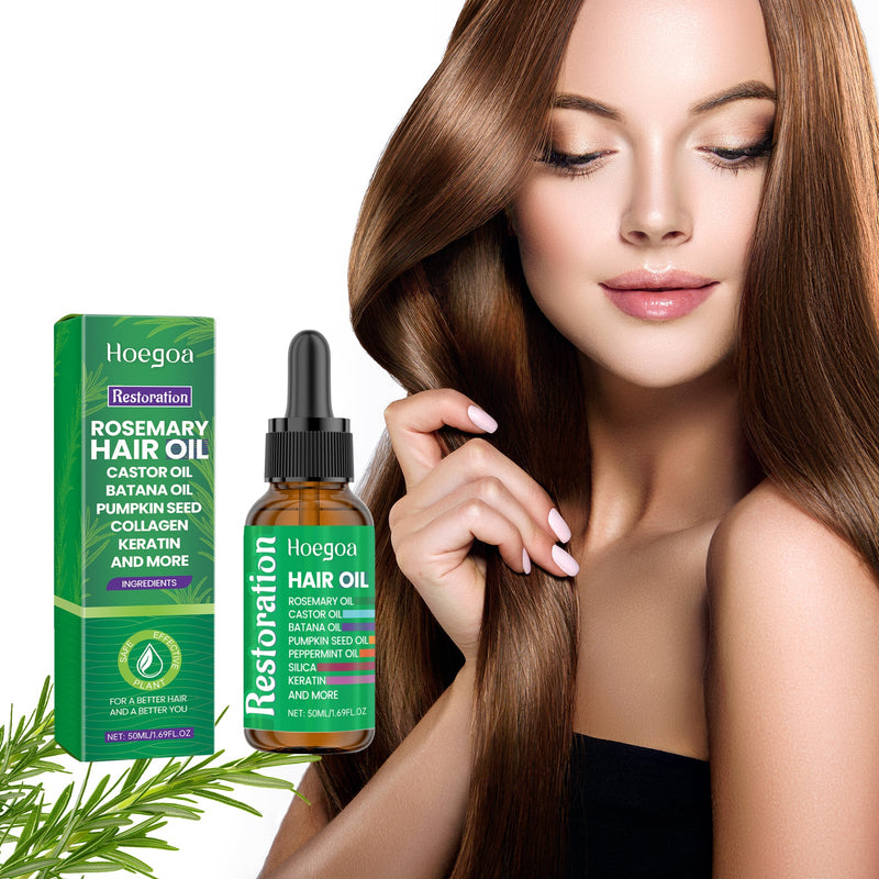 Hoegoa Rosemary Hair Care Essential Oil Nourishes, Strengthens And Moisturizes Hair