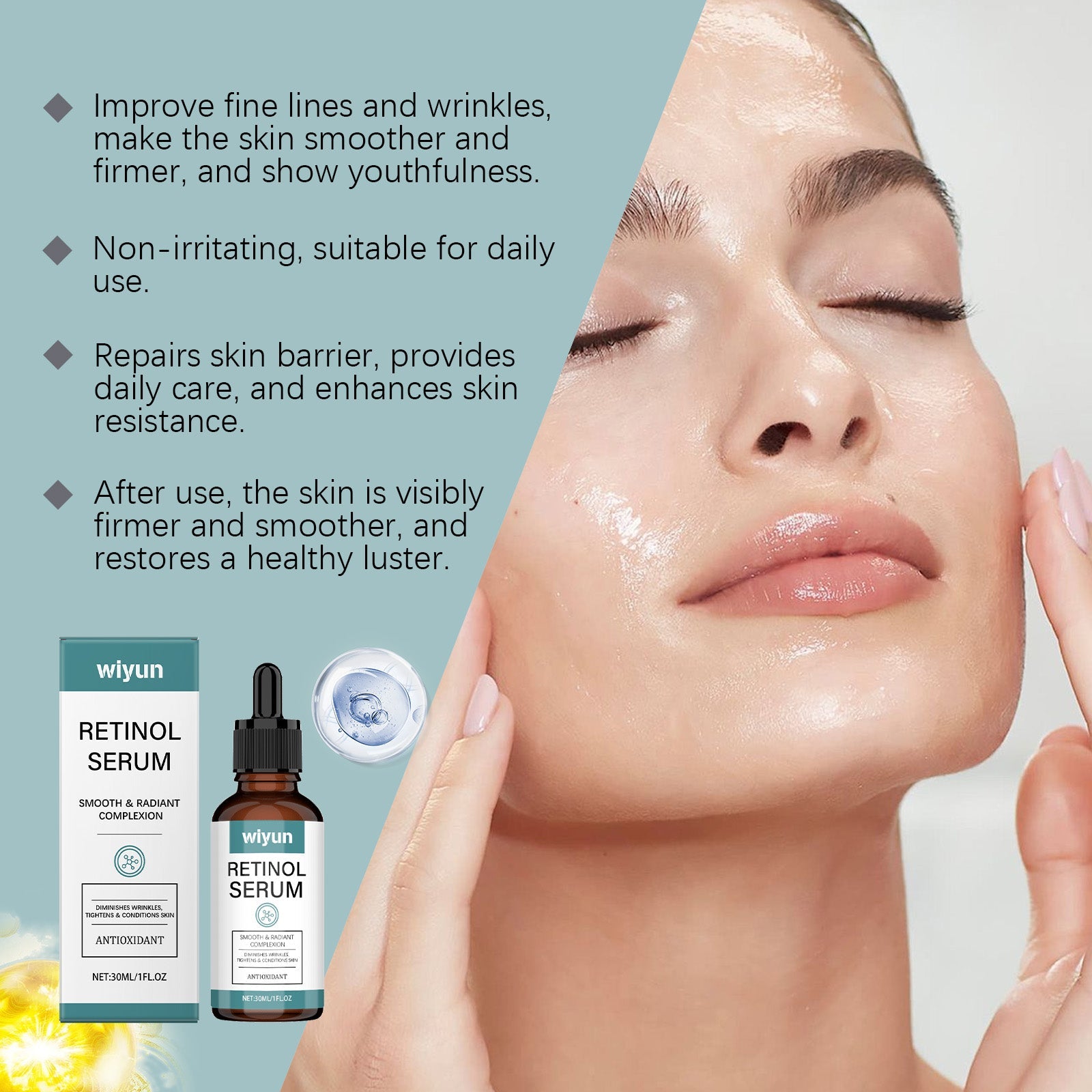 Wiyun Retinol Essence Gently Hydrates Skin, Improves Dry Skin And Nourishes Facial Skin