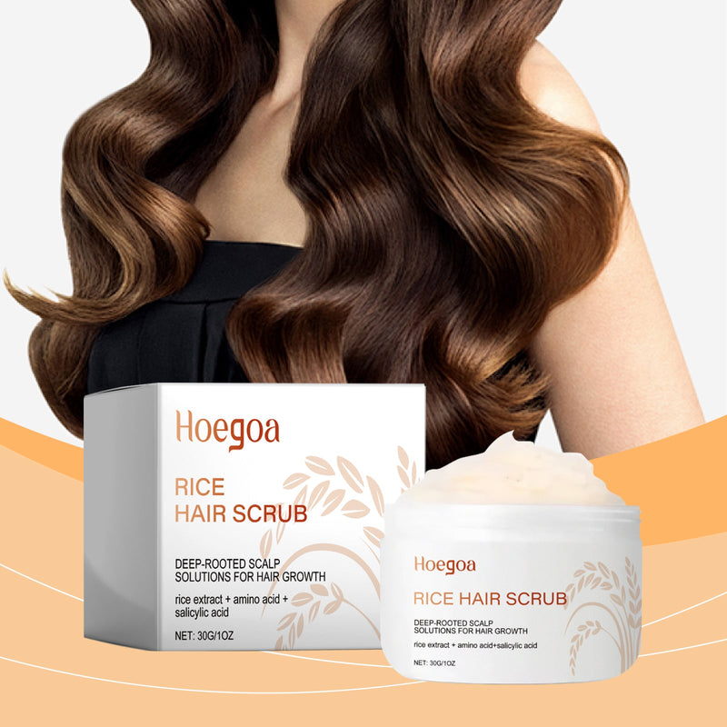 Rice Head Scrub Cleans Dandruff, Moisturizes, Fluffs And Strengthens Hair Care Scrub