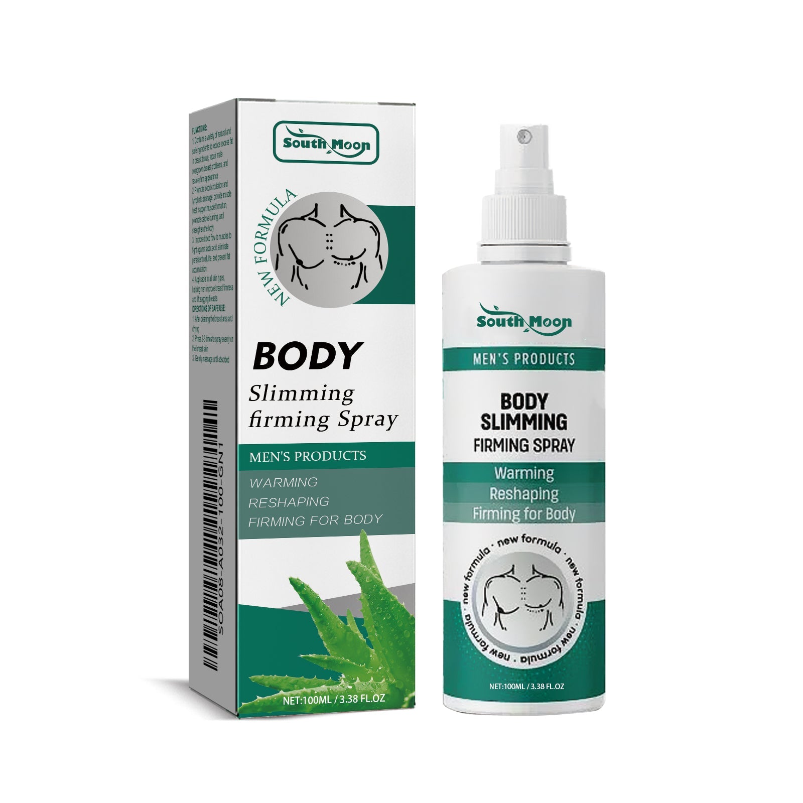 South Moon Body Slimming Firming Spray, Strengthening Chest Toning And Slimming Abs Firming Spray