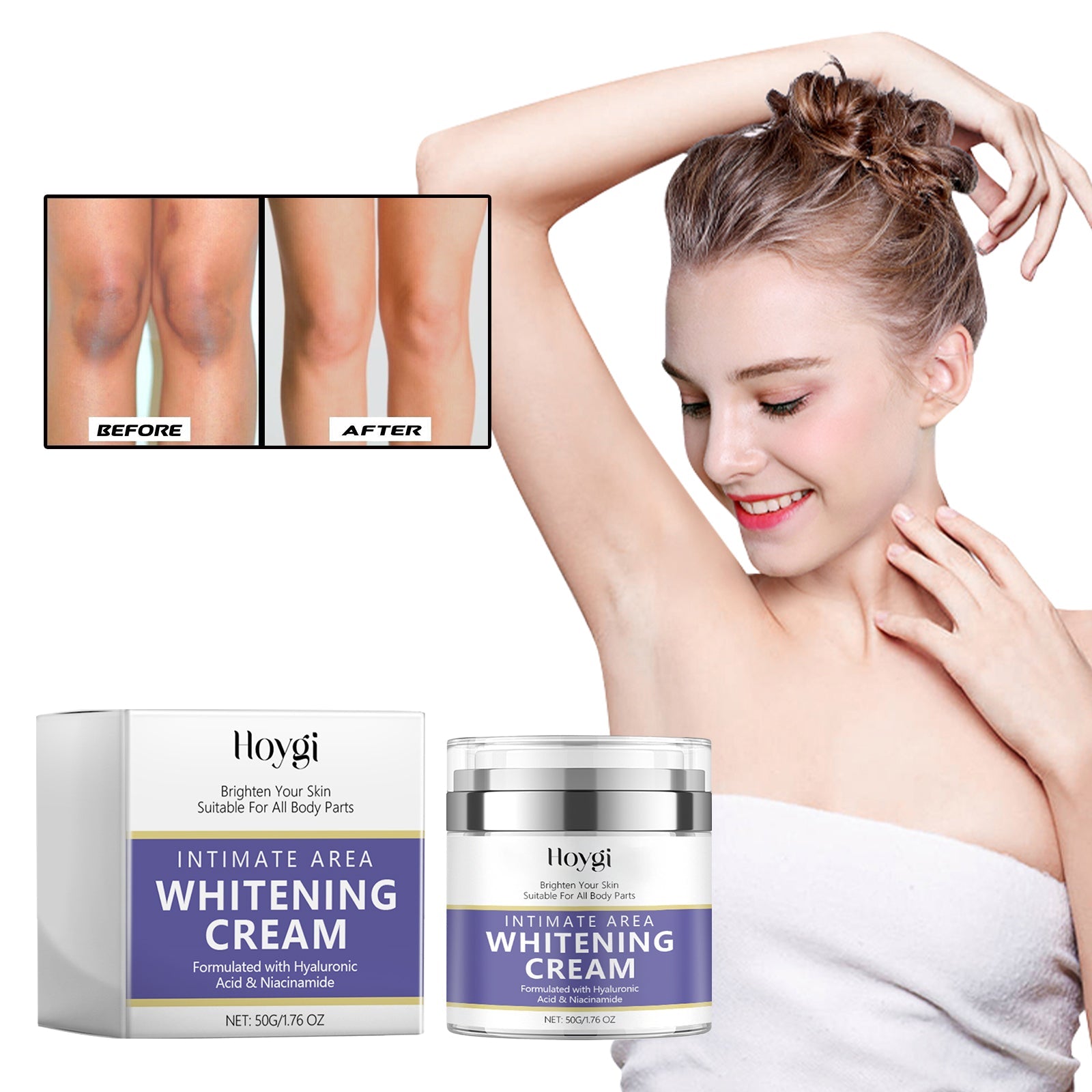 Intimate Area Whitening Cream, Fade Out Fine Lines Shading Pigment Moist Tender Skin Dark