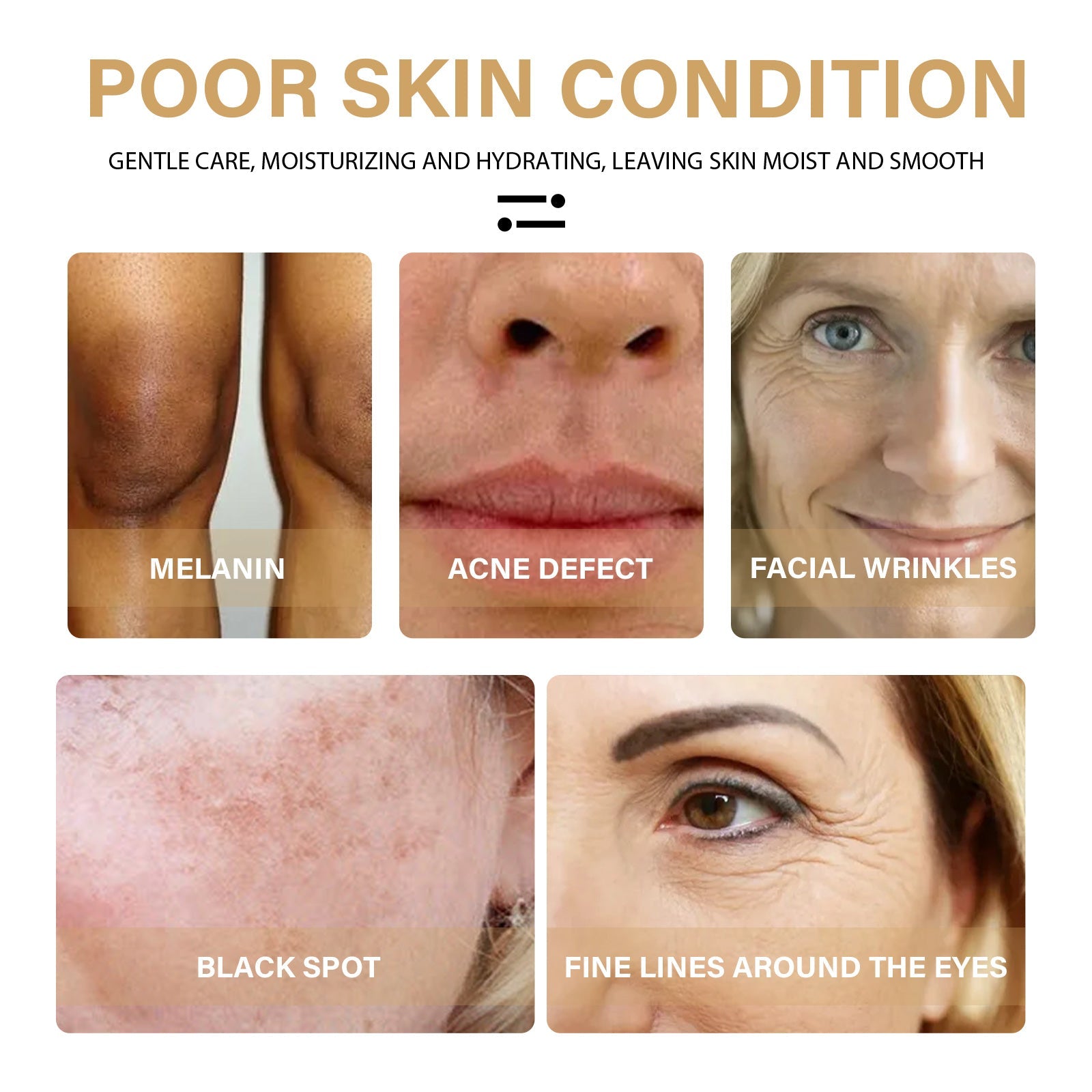 EELHOE Turmeric Correction Essence Facial Care Hydrating Moisturizing Gentle Moisturizing Skin Care Essence
