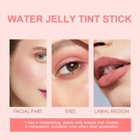 Water Jelly Tint Stick, Blush Whitening Natural Long Lasting Lip Matte Moisturizing Lip Color Makeup Combination