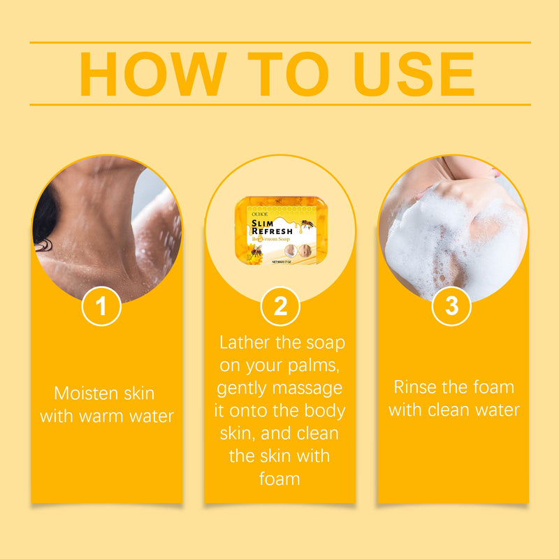 Bee-Poison Bath Soap Gently Cleans, Moisturizes, Firms And Nourishes Skin, Delicate And Brightening