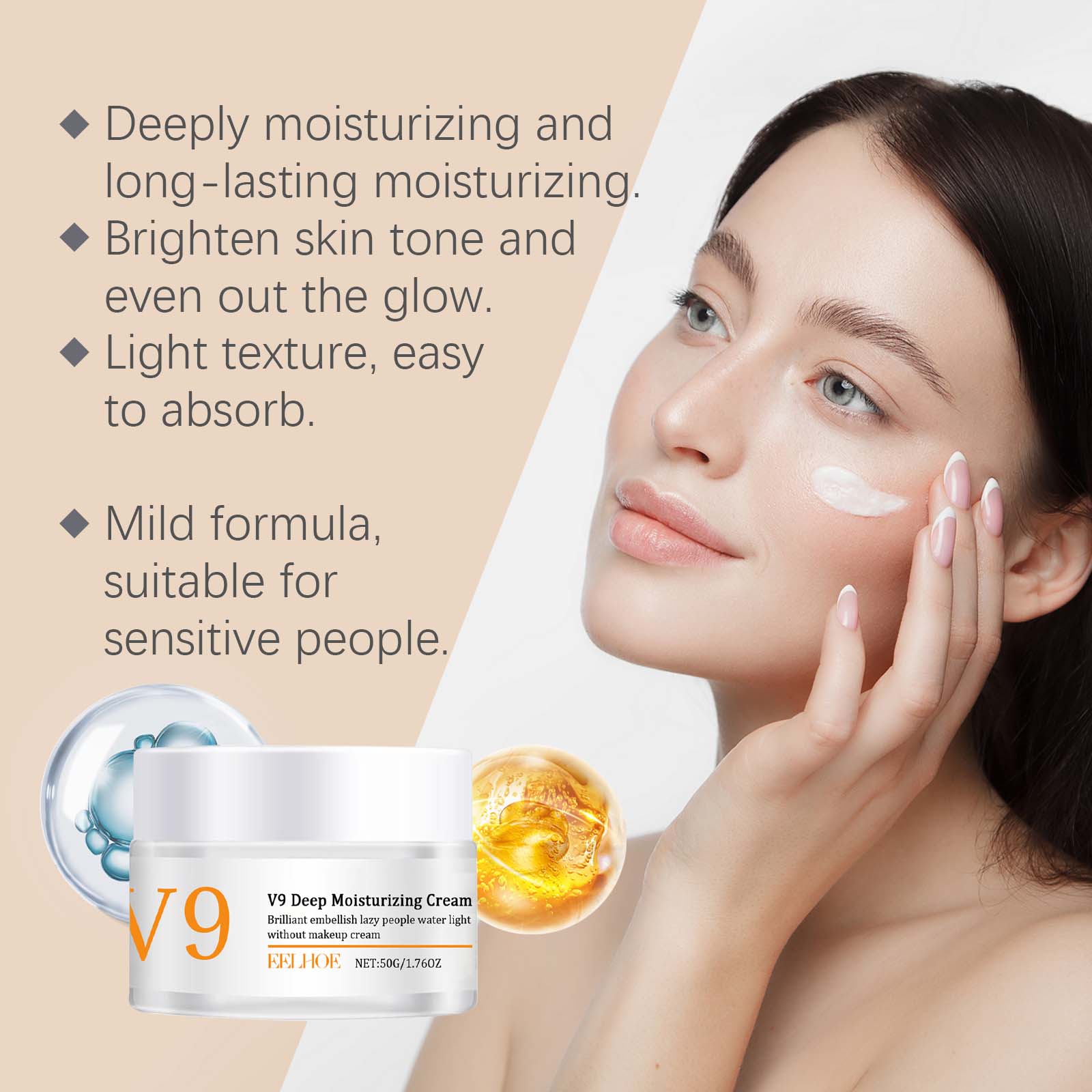 Deep Moisturizing Whitening Cream For Face And Eyes Hydrates And Reduces Fine Lines And Brightens Skin Whitening Cream