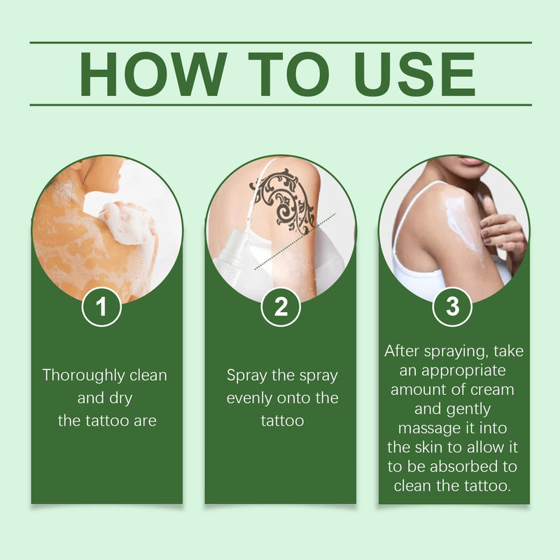 Tattoo Cover Treatment Set Gentle Cover Tattoo Mark Cleaning And Repairing Skin Concealer Set