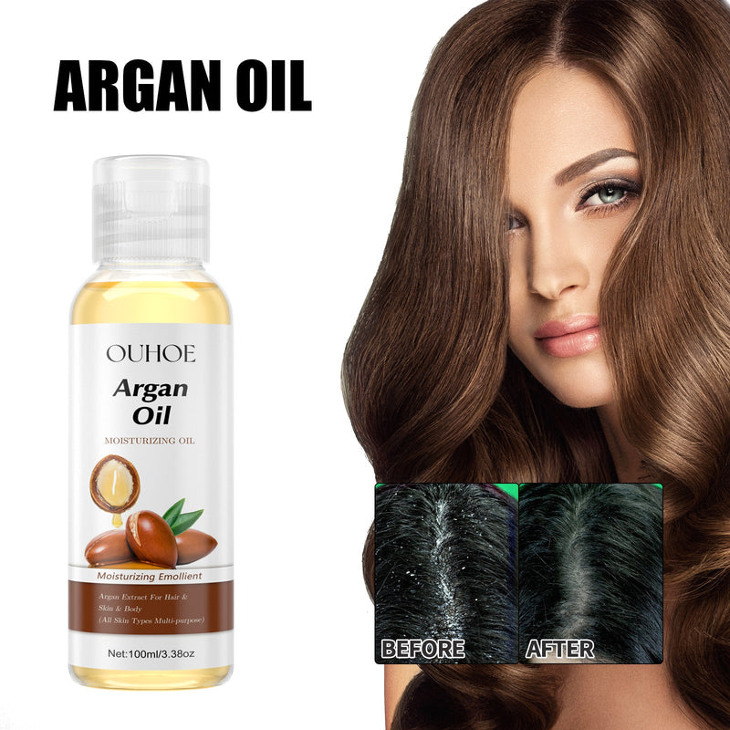 OUHOE Argan Oil Moisturizes And Tightens Skin, Strengthens Hair, Strengthens Hair, Softens Hair Care Multi-Effect Essential Oil