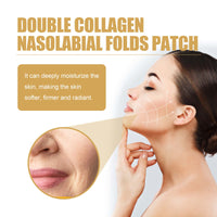 Double Collagen Nasolabial Folds Patch, Fade Facial Fine Lines Wrinkles Anti-Wrinkle Firming Moisturizing And Nourishing