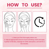 Pore Shrink Cream, Lightening Acne Print Anti-Aging Moisturizing Whitening Skin Anti-Wrinkle Cream