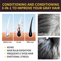 EELHOE White To Black Dyed Shampoo (Natural Brown) Polygonum Multiflorum Essence Moisturizing, Cleaning And Repairing Black And Smooth Hair Shampoo