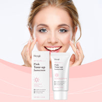 Hoygi Pink Brightening Protective Cream, Moisturizes With A Refreshing Texture Summer Outdoor Gentle Isolation Daily Protective Cream