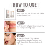 Color Changing Blush Stick, Lightweight Natural Transparent Three-Dimensional Contouring Uniform Skin Tone Lip And Cheek Makeup Stick