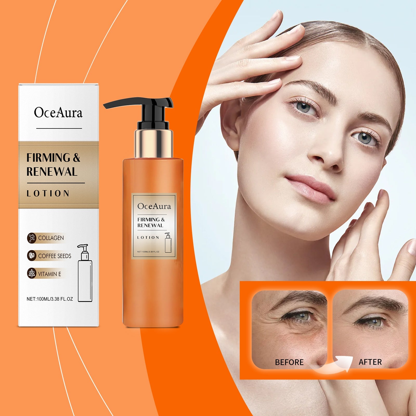 Firming Skin Care Lotion Moisturizes Fine Lines And Softens Facial Skin