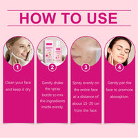 OUHOE Lactic Acid Facial Spray, Gently Moisturizing, Refreshing And Brightening Skin Tone Nourishing Facial Hydrating Treatment Spray