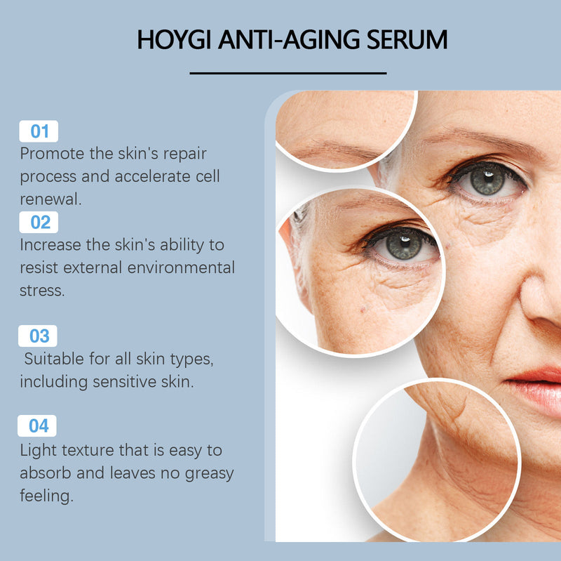 Hoygi Anti-Aging And Anti-Wrinkle Essence Lightens The Skin, Lifts It, Moisturizes, Hydrates, And Brightens The Skin