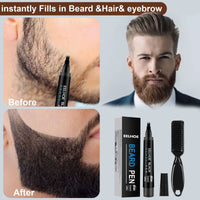 EELHOE Foreign Trade Cross-Border Beard Filler Pen Kit, Waterproof, Sweat Resistant, Makeup Free Beard Pen Beard Pen