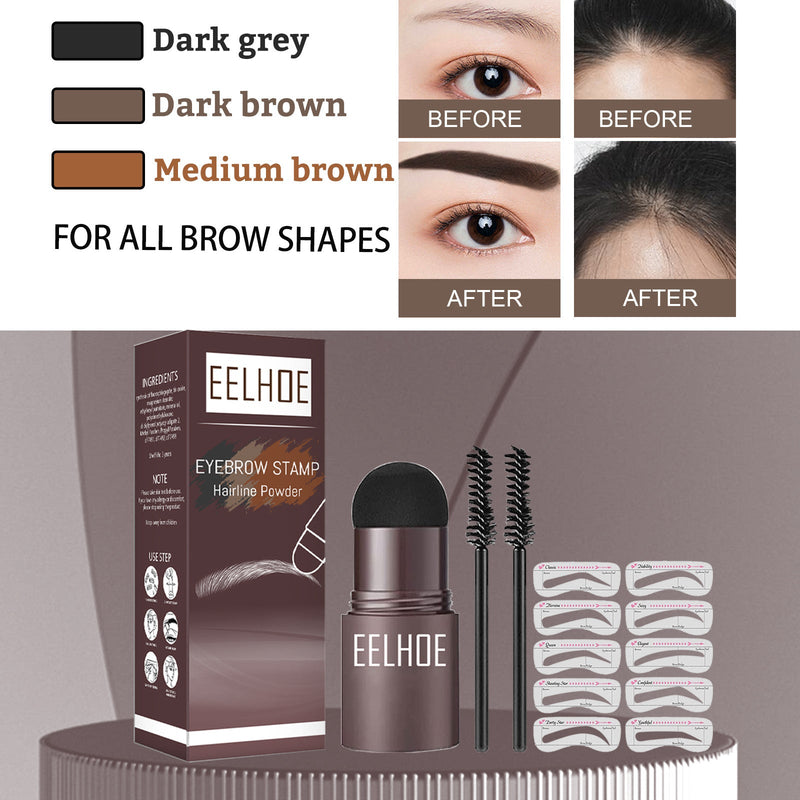 Eyebrow Stamp, Lazy Eyebrows Fill Makeup Eyebrow Cake Waterproof Hairline Powder
