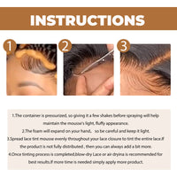 Lace Tint Mousse, No Damage Hair Easy To Color Wig Color Disposable Hair Conditioner