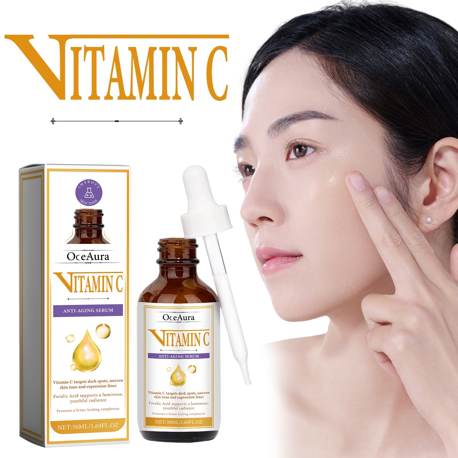 Vitamin C Anti-Aging Serum, Desalination spot wrinkle firming moisturizing facial skin anti-wrinkle cream
