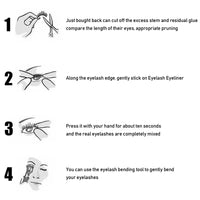 Eyeliner And Eyelash Stickers, Self-Adhesive False Eyelashes With European And American 3d Eyelash Eyeshadow Eyeliner