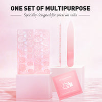 ibcccndc New Wearable Nail Manicure Kit Nail File Jelly Glue Easy To Operate Wearable Nail