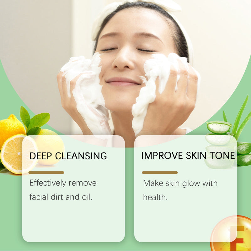 West&Month Aloe Vera Foam Cleanser Moisturizes, Moisturizes, Gently Cleanses Pores And Refreshes