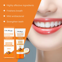 Oralhoe Turmeric Toothpaste Gently Cleans Teeth Repair Dental Hygiene Care Improves Yellow Teeth Brightening Remove Stains