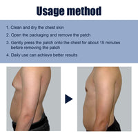 East Moon Men's Breast Firming Patch, Men's Chest Skin Firming Anti-Sagging Chest Muscle Care Patch