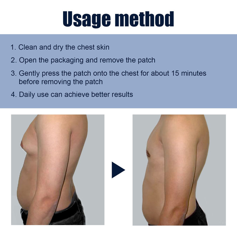 East Moon Men's Breast Firming Patch, Men's Chest Skin Firming Anti-Sagging Chest Muscle Care Patch
