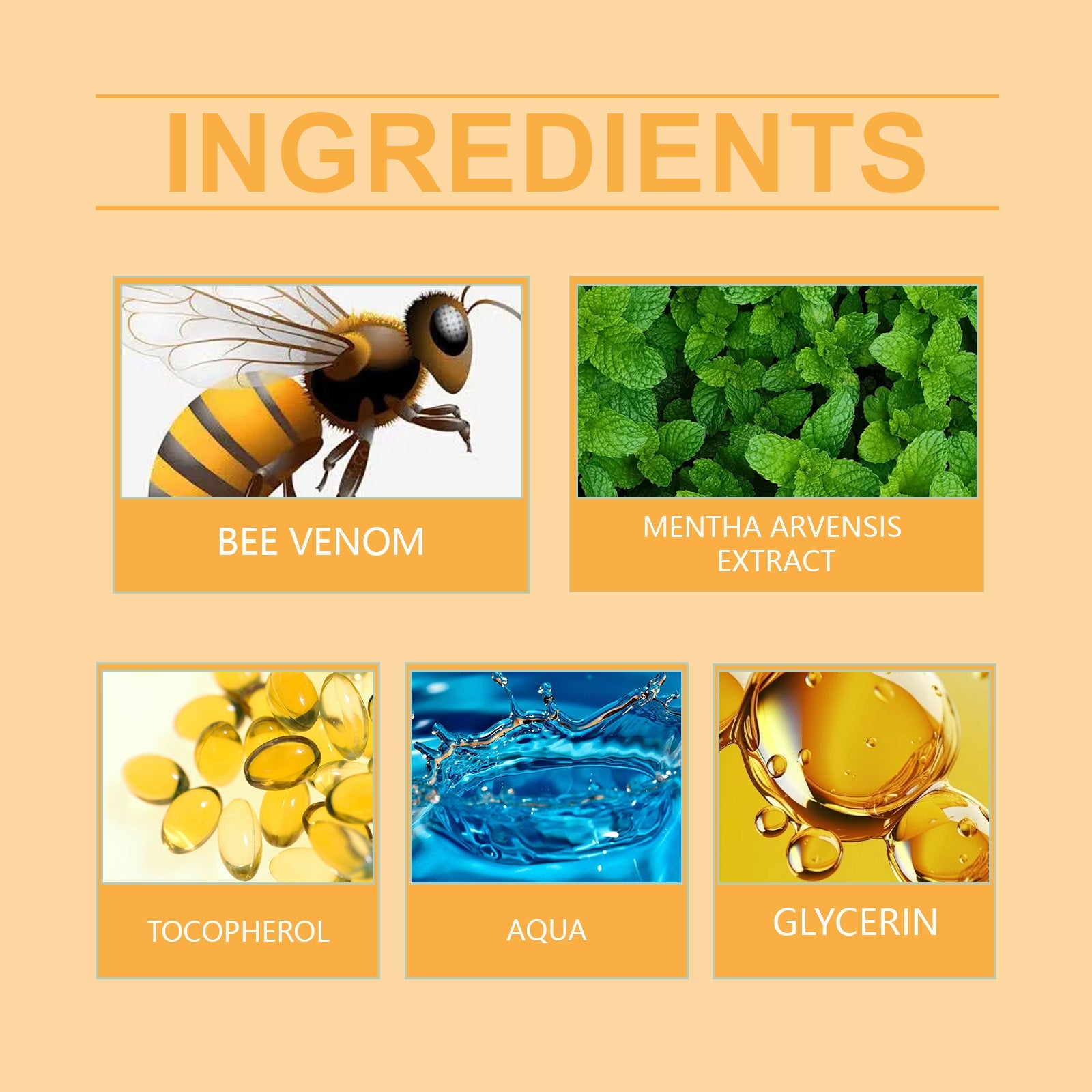 Bee Venom Repair Cream, Moisturizing, Nourishing And Improving Elastic Skin Repair Smooth, Glossy And Lubricating Skin Cream