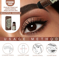 EELHOE Hairline Brow Print Brow Cake Hairline Brow Print Natural Lazy Eyebrows Quick Makeup Brow Print