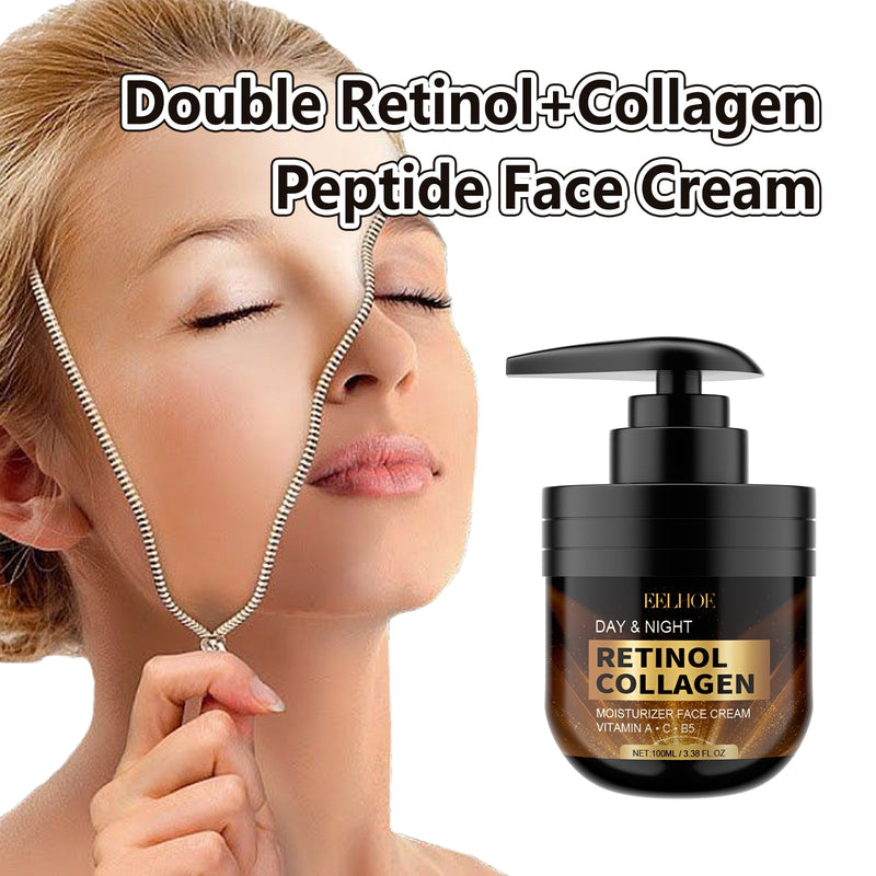 Day Night Retinol Collagen Moisturizer Face Cream, Firming Face Loose Skin Delicate Pores Moisturizing Anti-Wrinkle Cream