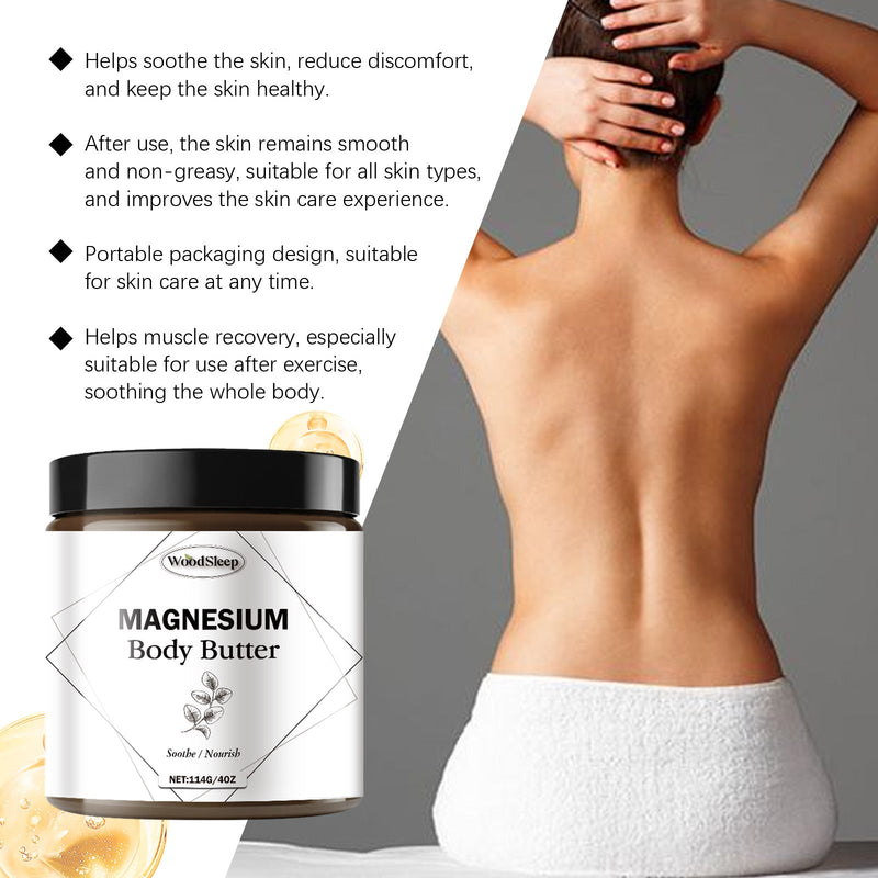 WoodSleep Body Magnesium Moisturizer Hydrates, Nourishes, Moisturizes, Silken Skin, Brightening And Rejuvenating Body Cream