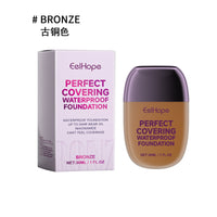Concealer Liquid Foundation, Brightening Non-Stick Powder Refreshing Moisturizing Lightweight Moisturizing Liquid Foundation