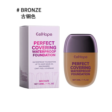 Concealer Liquid Foundation, Brightening Non-Stick Powder Refreshing Moisturizing Lightweight Moisturizing Liquid Foundation