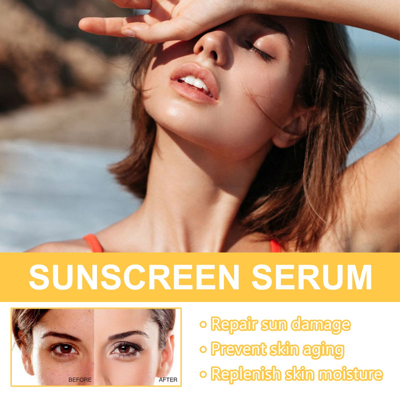 Sunscreen Serum, Outdoor Protection Brightening Skin Hydrating Non-Greasy Moisturizing Skin Protection Serum