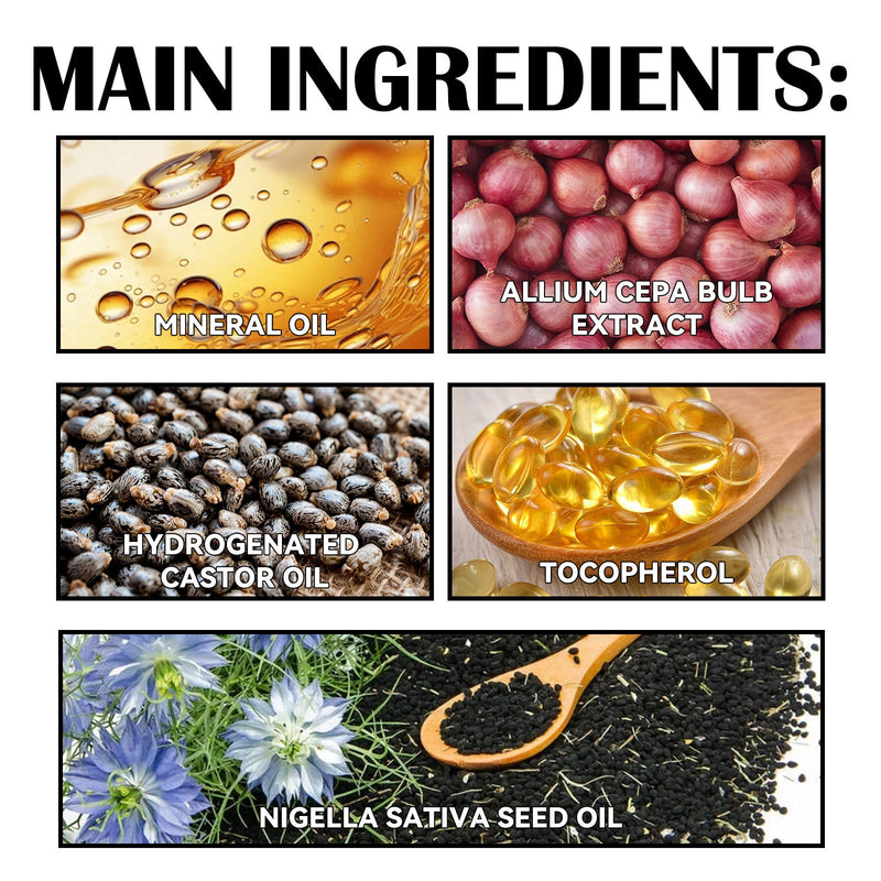 Eelhoe Red Onion And Black Seed Oil Hair Care Essential Oil, Nourishing And Nourishing Hair, Smoothing And Repairing Dry Hair