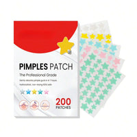 200 Pieces Acne Patches Party Stickers Heart-shaped Stickers Star Decorative Stickers Halloween Acne Patches