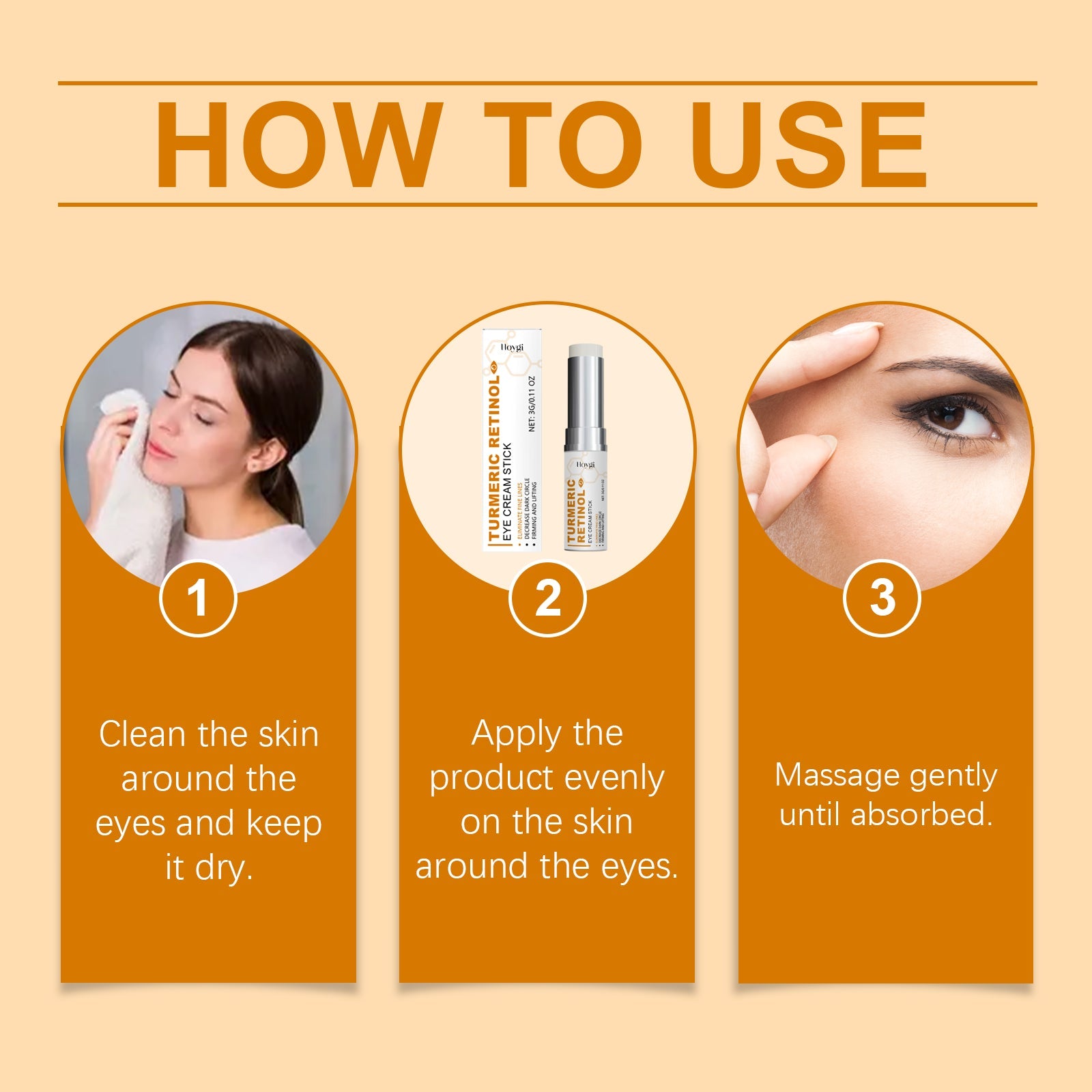Retinol Eye Cream Stick Moisturizes, Hydrates, Hydrates And Reduces Fine Lines Around Eye Skin Care Eye Cream Stick