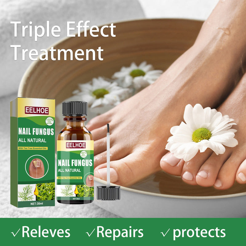 EELHOE Nail Repair Solution Tea Tree Oil Essence Gentle Nourishing Manicure Cleansing Soft Nail Care Solution