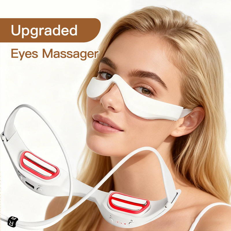 Eye Massager with 3D Red Light Therapy for Dark Circles, LED Beauty Eye Care Device