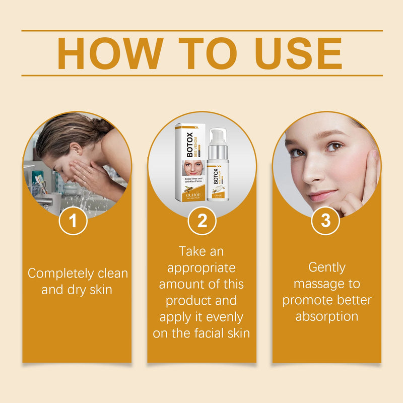 OUHOE Bee Venom Facial Lotion Hydrates, Moisturizes, And Brightens The Skin, Gently Nourishing Facial Care Lotion