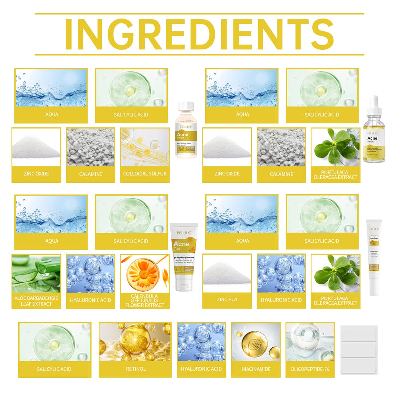 Acne Skin Care Set Skin Care For Acne Skin Is Suitable For Moisturizing And Beautify Soft Skin