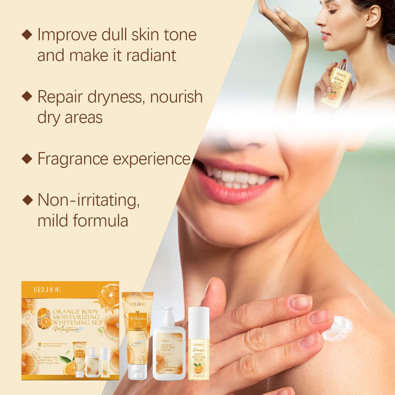 EELHOE Orange Gift Set - Whitening & Moisturizing Body Care Fragrance Set