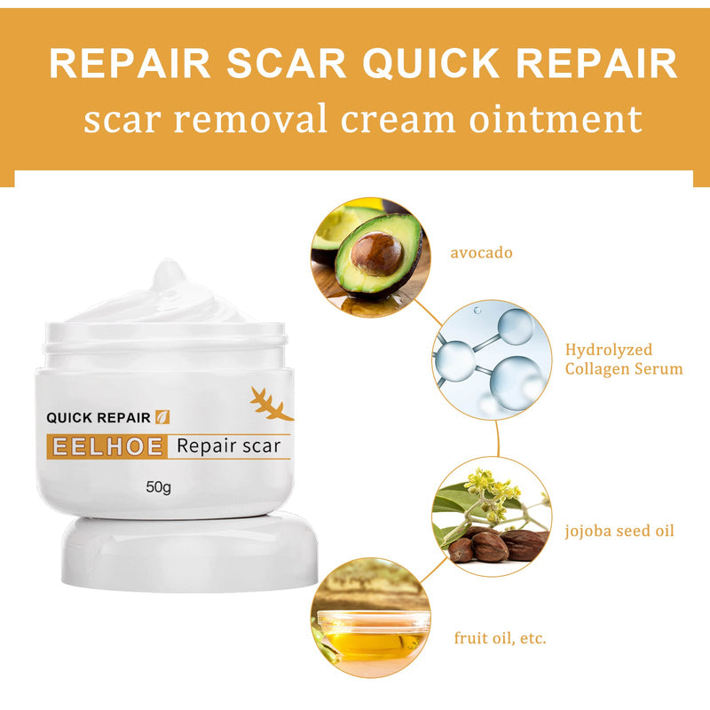 EELHOE Desalting Skin Scar Cream, Skin Burn Scalding Surgical Scar Wound Repair Cream