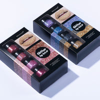 ibcccndc Glitter Lip Gloss Set Cool Color Lipstick Lip Gloss Powder Personality Lip Gloss