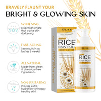 Rice Raw Pulp Body Lotion, Light Black Anti-Dryness Tender Bright And White Body Lotion
