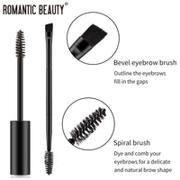 Romantic Beauty Two-Headed Brow Brush For Long-Lasting Styling Waterproof Perspiration-Proof Brow Dye