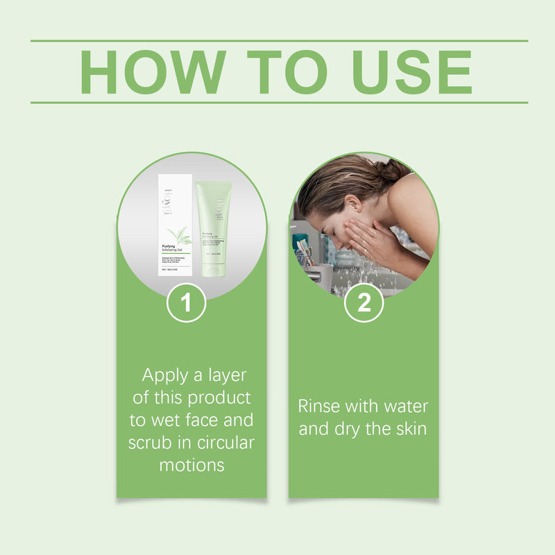Hoygi Facial Exfoliating Gel Gently Cleanses Pores, Tenderizes Skin And Exfoliates Blackheads And Acne Purifying Facial Gel
